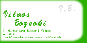 vilmos bozsoki business card